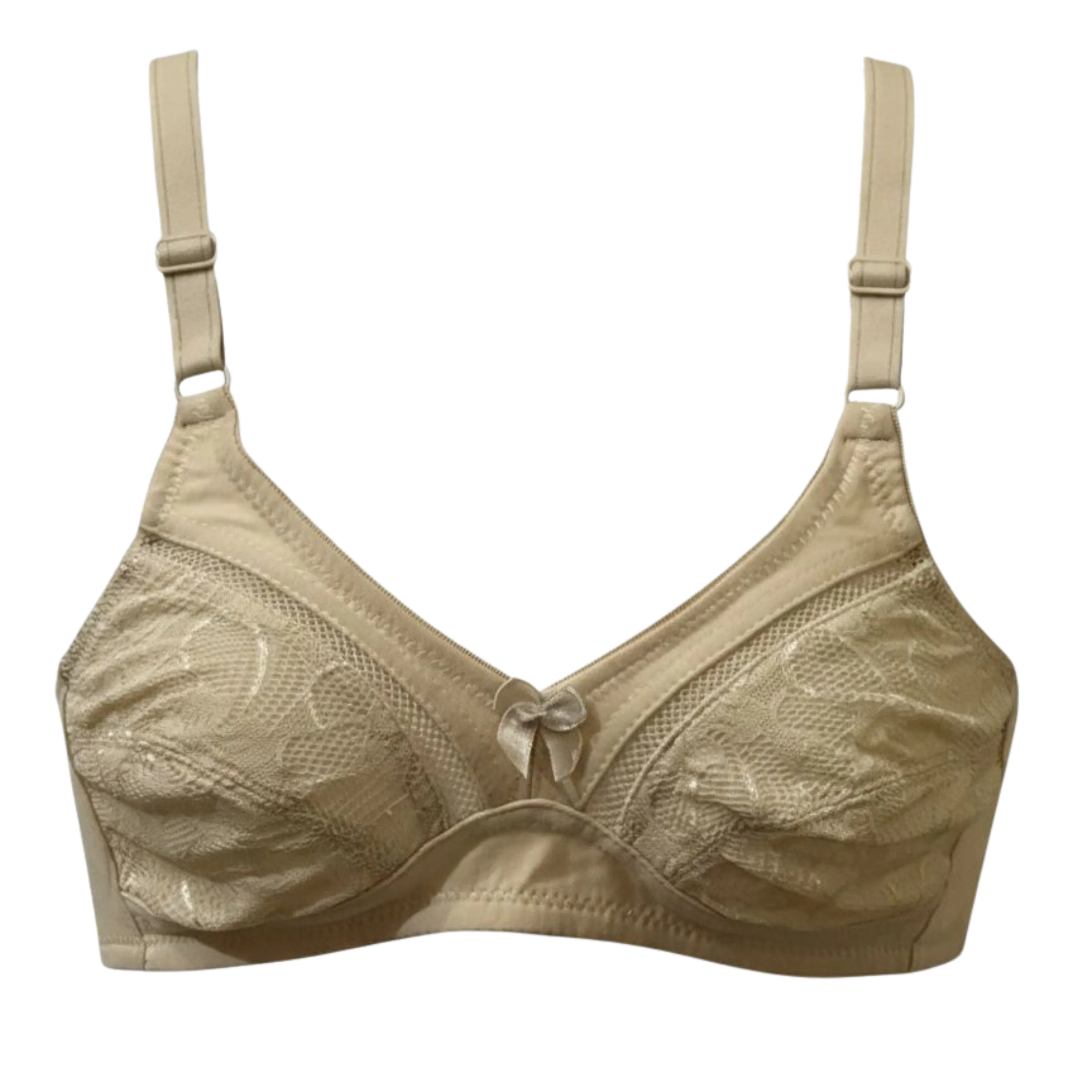Non-Padded Lace Comfort Bra – Soft Full Coverage Everyday Support Bra for Women