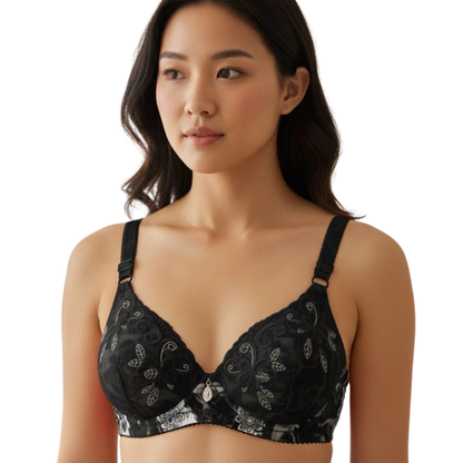 Floral Lace Double Foam Push-Up Bra: Maximum Lift &amp; Elegance