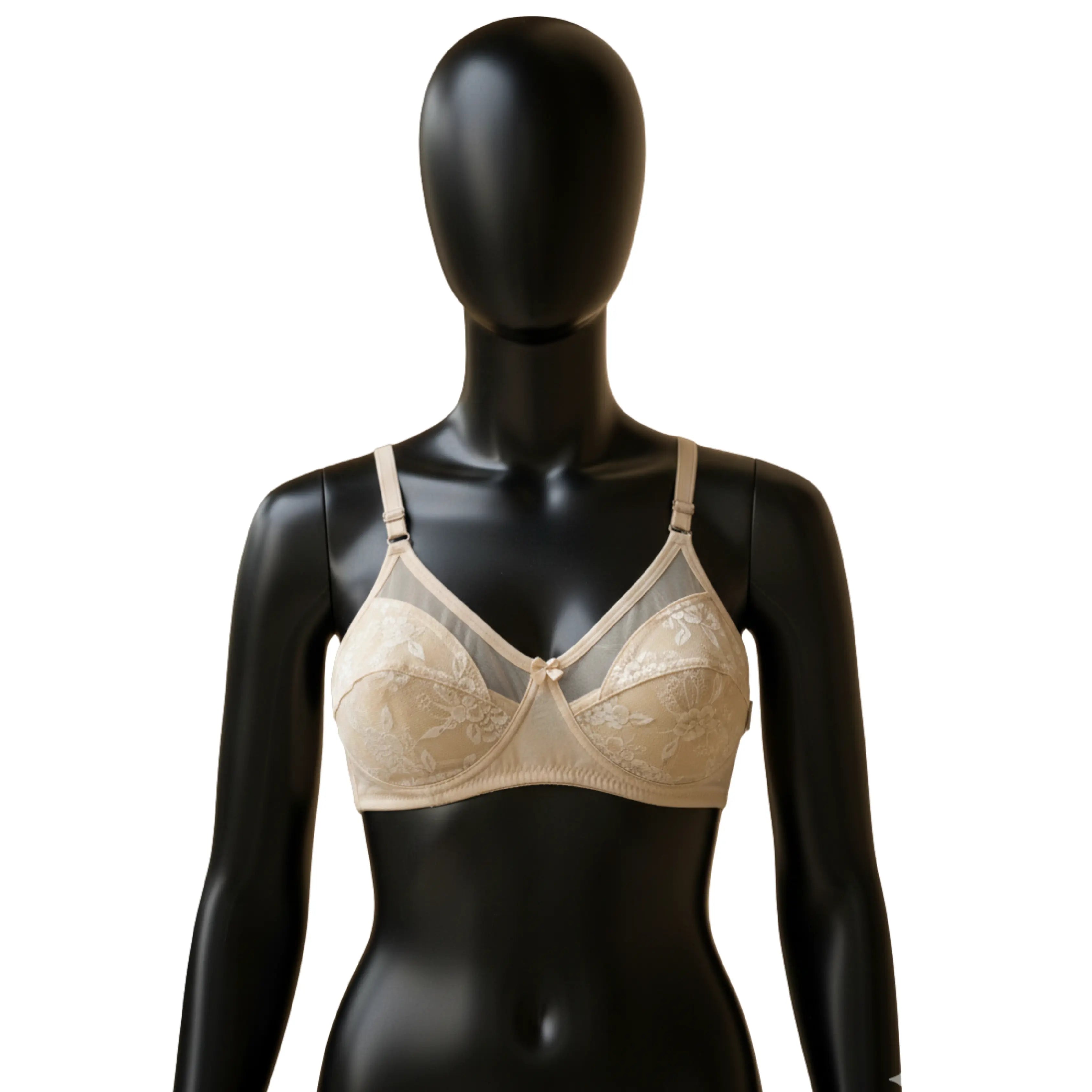 Pack of 2 Sheer Lace Bralettes Nude | Soft Everyday Comfort Bras