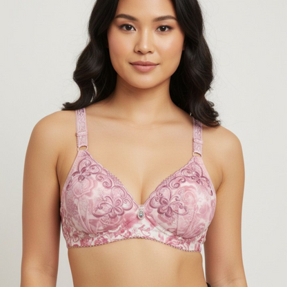 Floral Lace Double Foam Push-Up Bra: Maximum Lift &amp; Elegance
