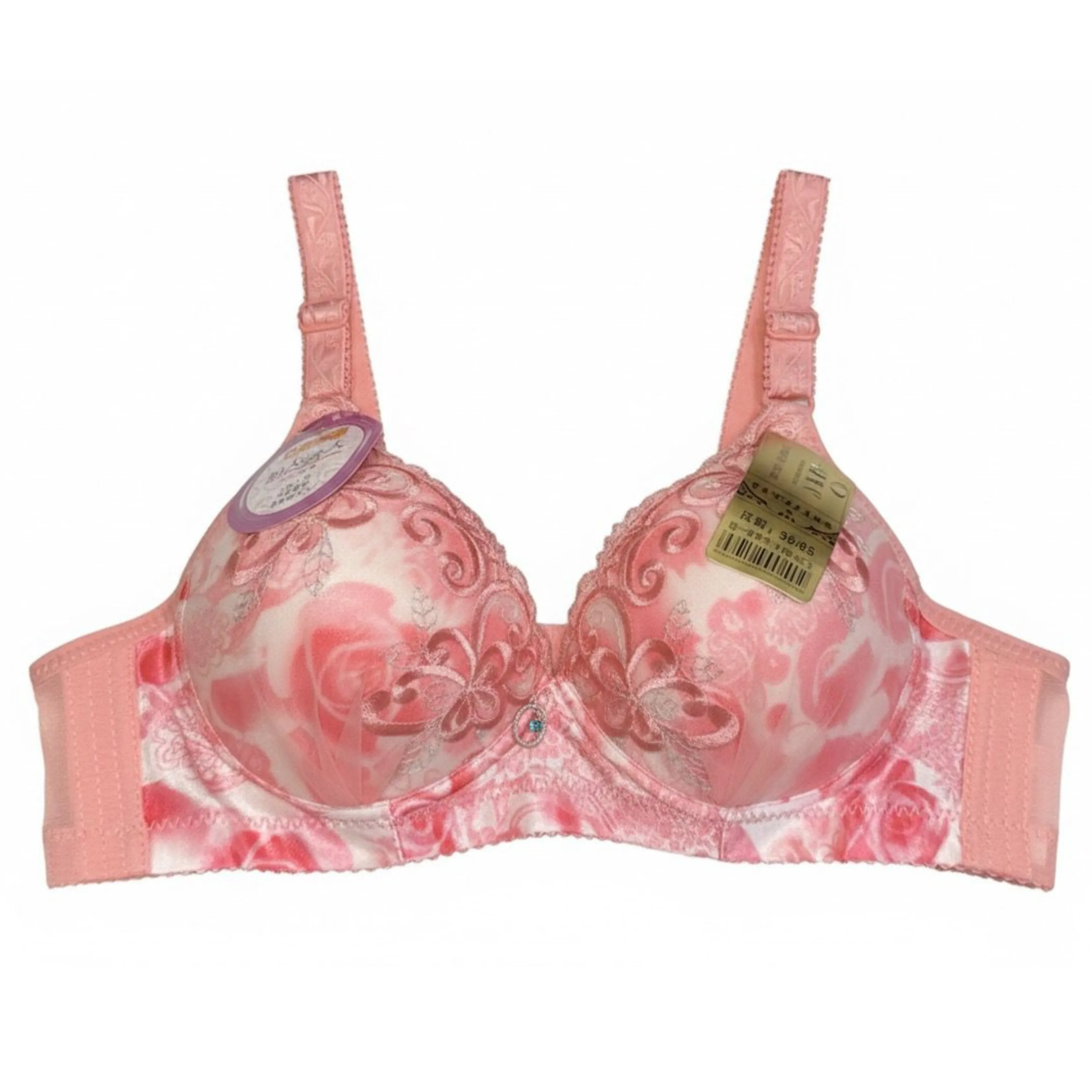 Floral Lace Double Foam Push-Up Bra: Maximum Lift &amp; Elegance