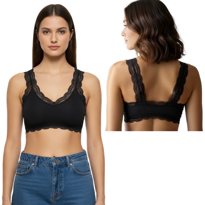 Ladies Bra – Stretchable Lace Free Size (32–34)