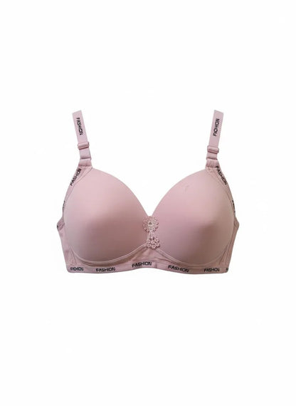 Soft Stretch Front Flower Padded Bra – Elegant Everyday Comfort