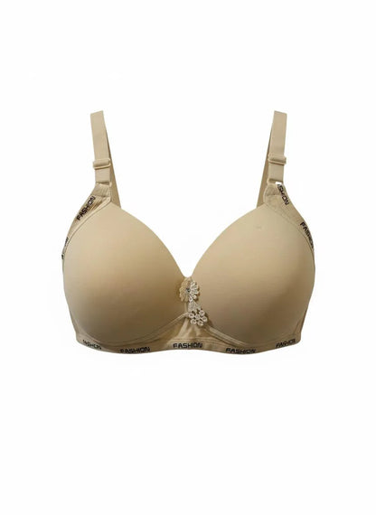 Soft Stretch Front Flower Padded Bra – Elegant Everyday Comfort