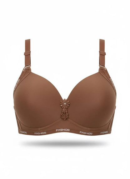 Soft Stretch Front Flower Padded Bra – Elegant Everyday Comfort